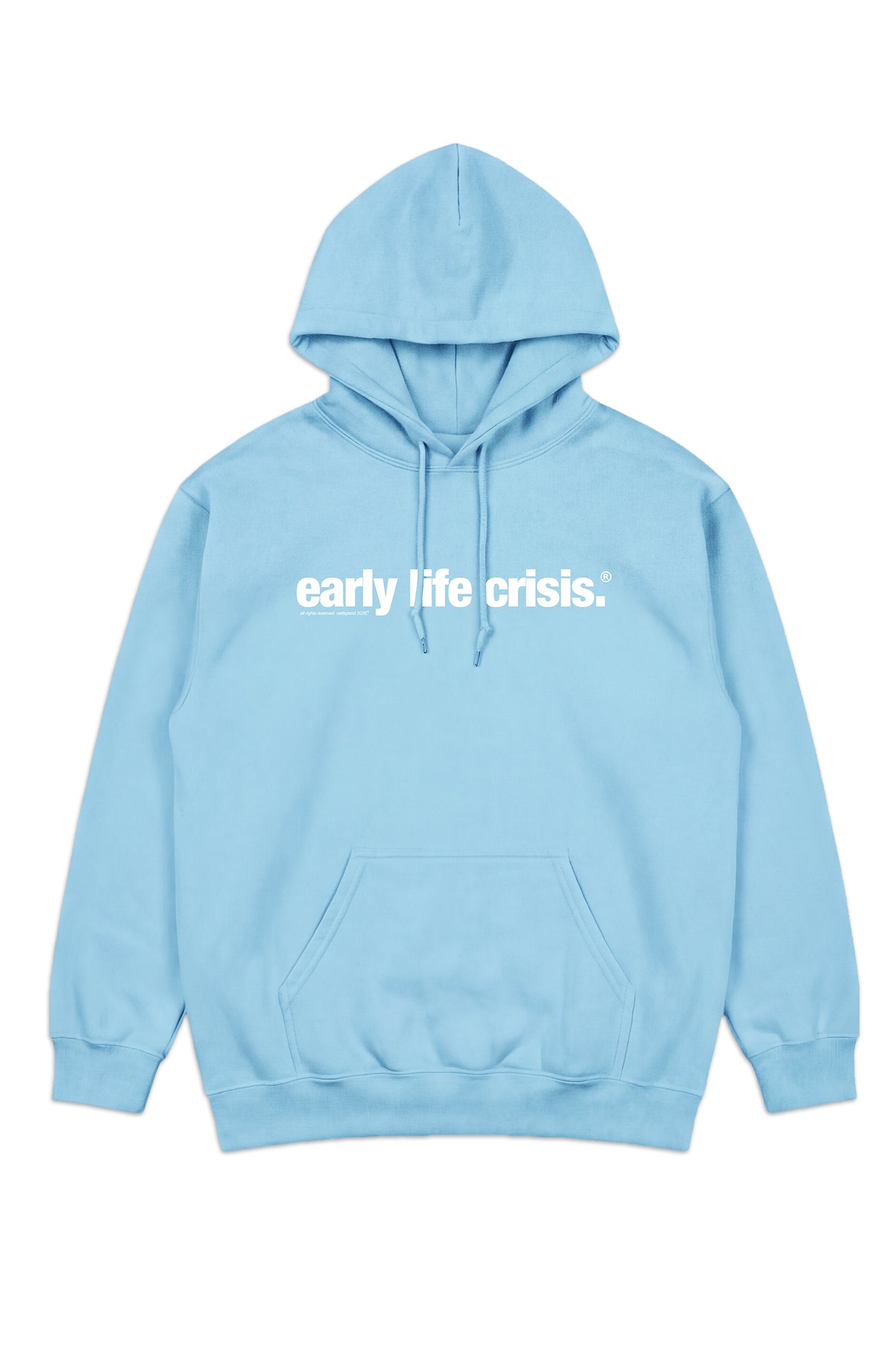 BLUE WORDMARK HOODED SWEATSHIRT