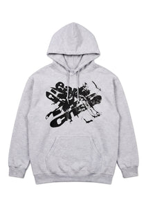 GREY PAINTER HOODED SWEATSHIRT