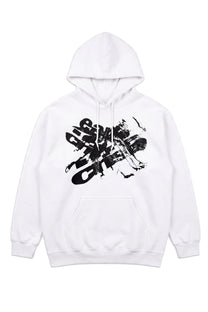 WHITE PAINTER HOODED SWEATSHIRT