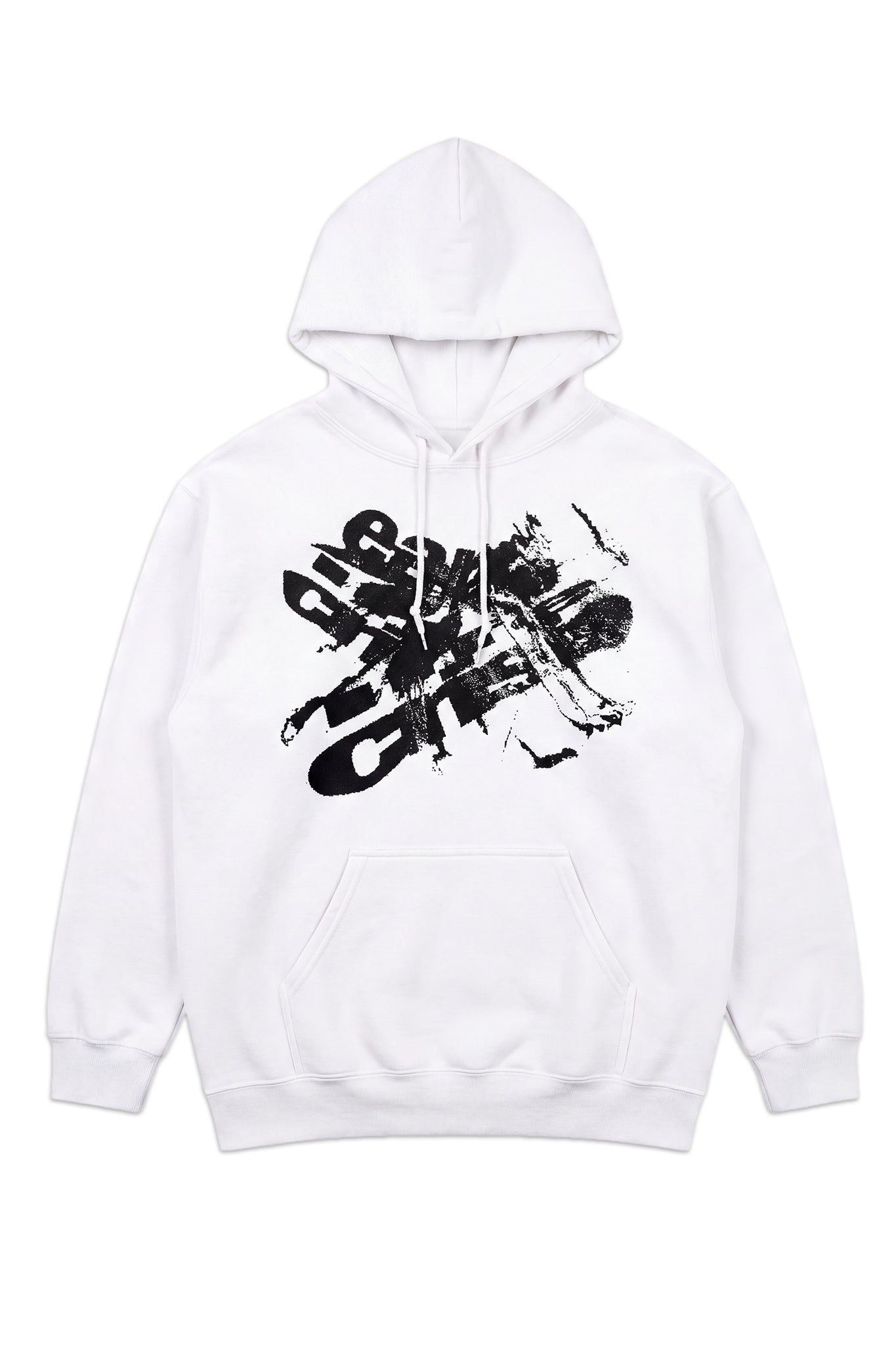 WHITE PAINTER HOODED SWEATSHIRT