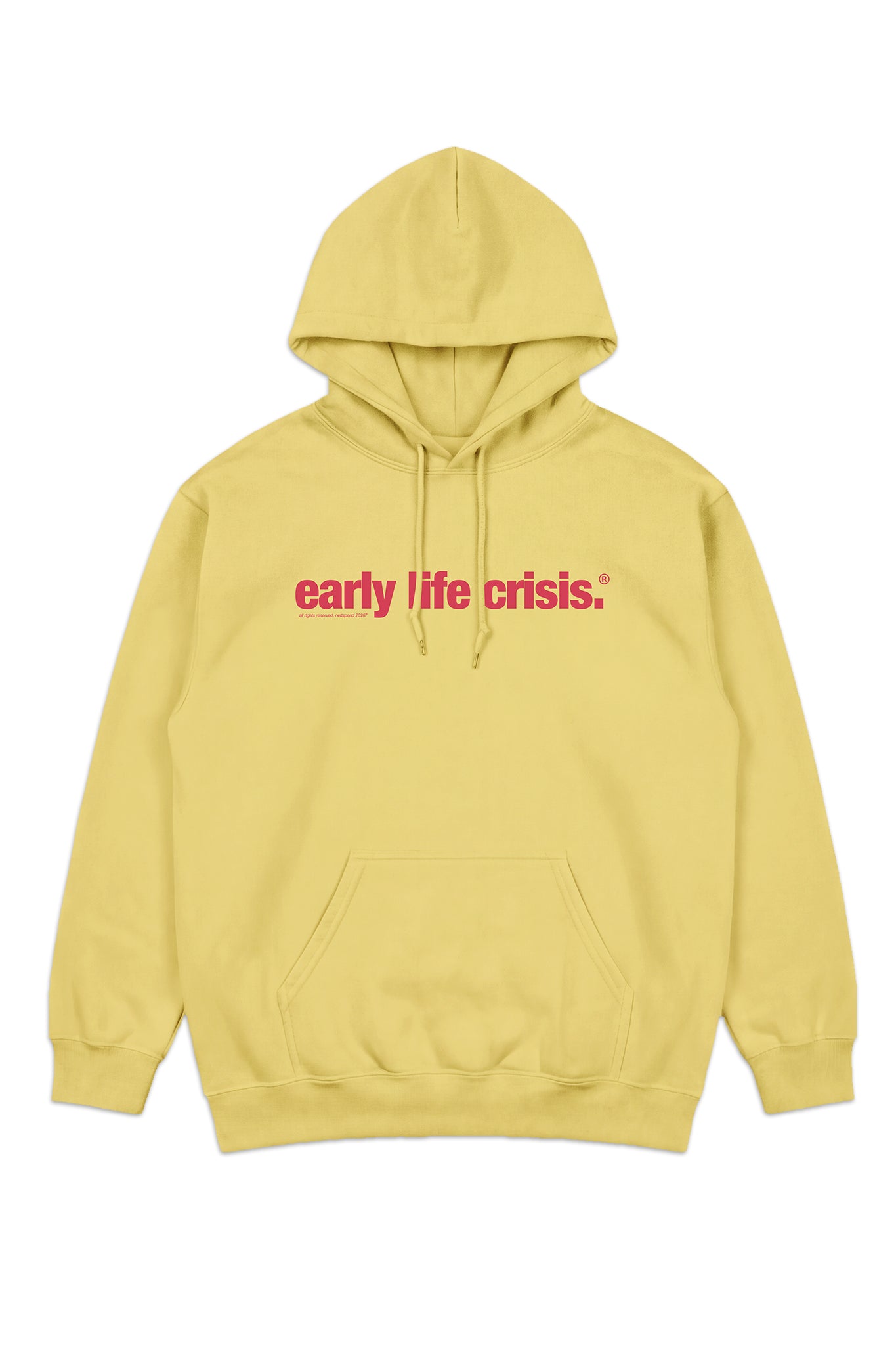 YELLOW WORDMARK HOODED SWEATSHIRT